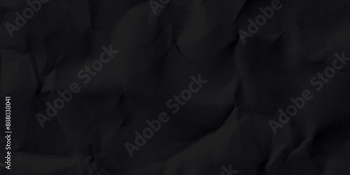 Kraft wrinkle texture, torn antique crumple paper vector or parchment abstract design. Crumpled balck paper abstract shape background. 