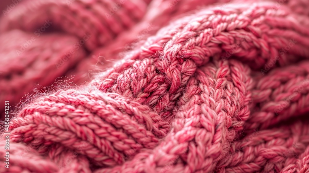Pink Knitted Fabric Texture. Pink Knitted Fabric Texture.