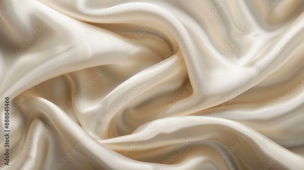 Fototapeta premium Smooth Cream Fabric Texture Background.