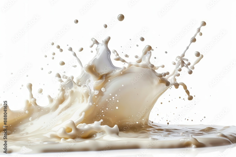 splash of fresh milk or cream isolated on white background food photography splash of fresh milk or cream isolated on white background food photography