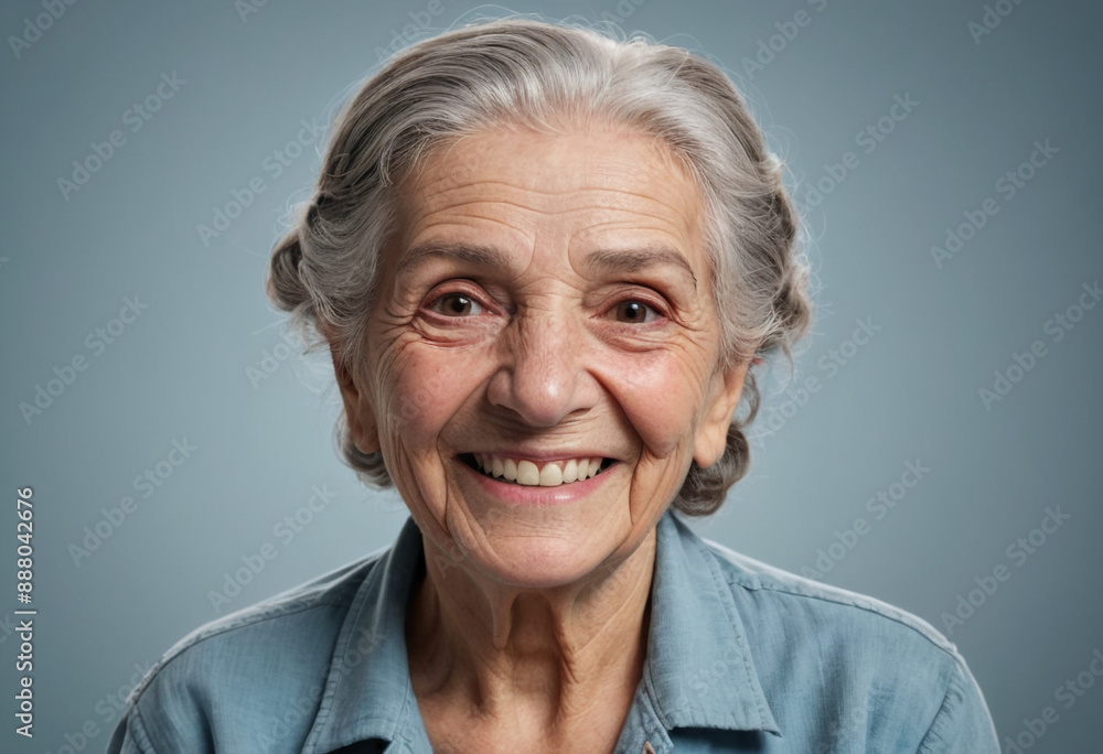 Portrait view of a regular happy smiling Uruguay old woman, ultra realistic, candid, social media, avatar image, plain solid background Portrait view of a regular happy smiling Uruguay old woman, ultra realistic, candid, social media, avatar image, plain solid background