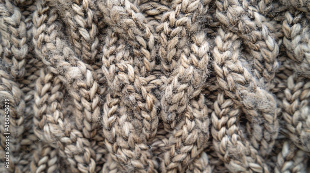Close-up of Knitted Fabric Texture. Close-up of Knitted Fabric Texture.