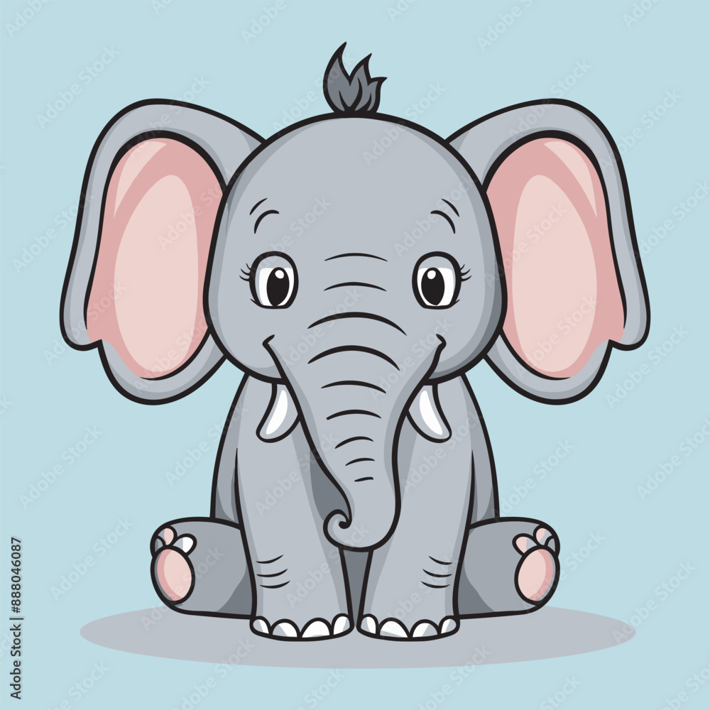 Fototapeta premium Baby Elephant Vector