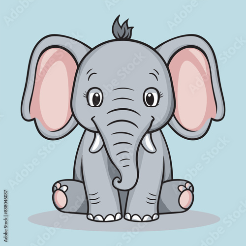 Baby Elephant Vector