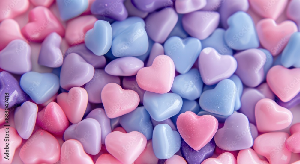 A Cluster of Pastel Hearts A Cluster of Pastel Hearts