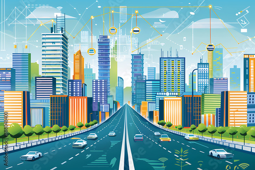 Implementing IoT to improve urban infrastructure and services, enhancing efficiency and connectivity in smart cities.