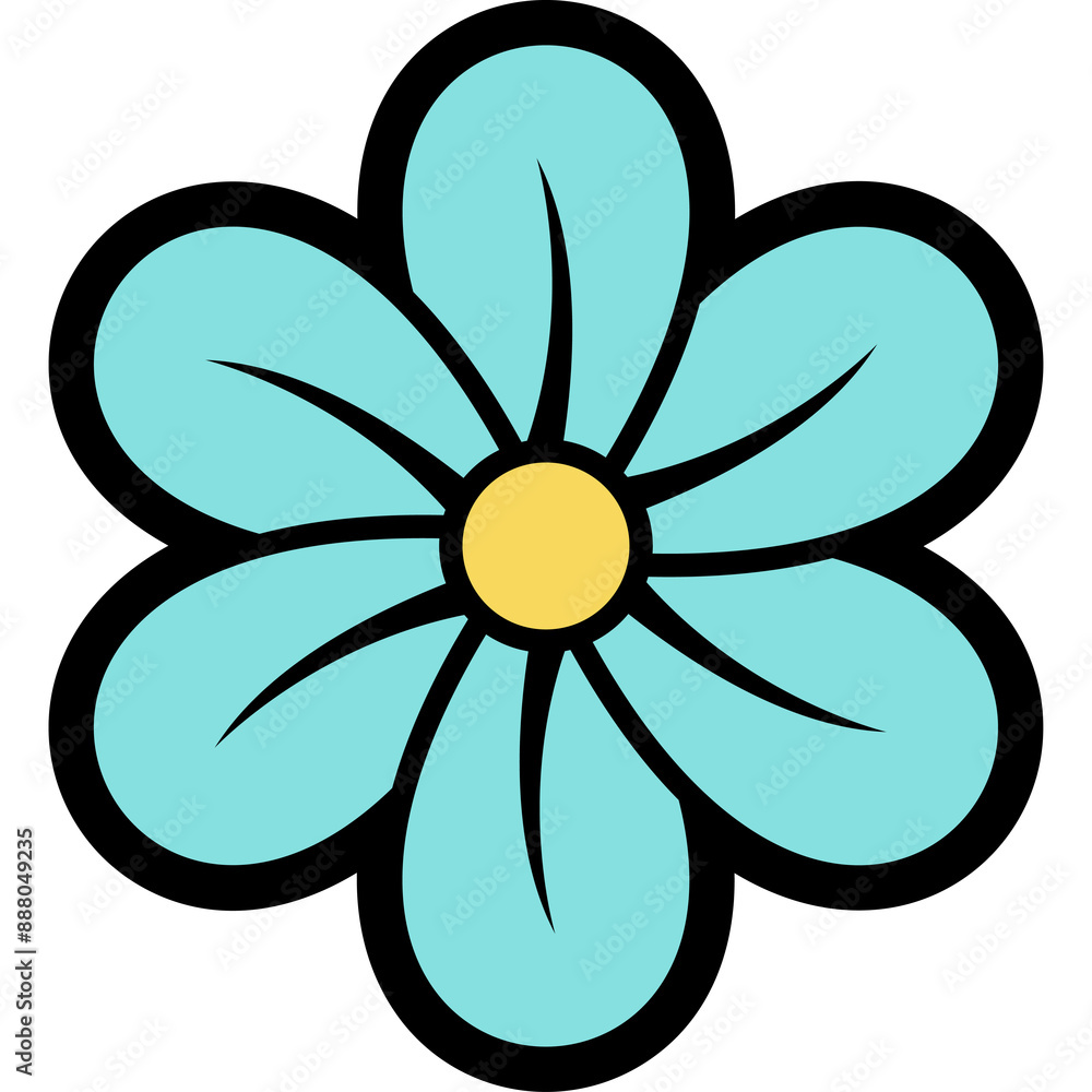 Hippy groovy daisy flowers retro style Illustration Hippy groovy daisy flowers retro style Illustration