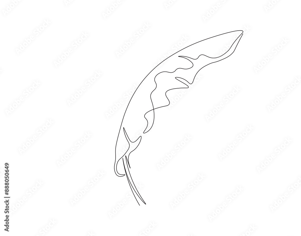 Continuous one line drawing of banana leaf. One line drawing illustration of banana leaf. Tropical leaf concept line art. Editable outline. Continuous one line drawing of banana leaf. One line drawing illustration of banana leaf. Tropical leaf concept line art. Editable outline.
