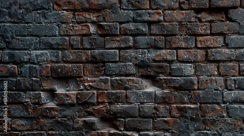 Old Burnt Brick Wall Texture.