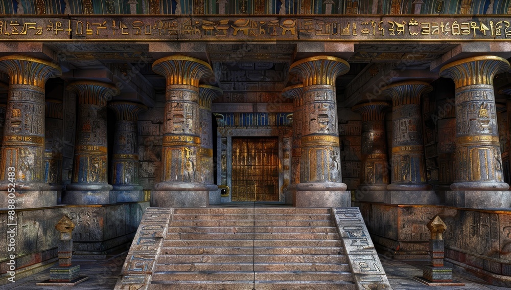Fototapeta premium Ancient Egyptian Temple Entrance