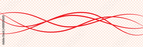Thin line wavy background. Abstract black lines wave curve motion on white background vector. Red abstract wave thin curved lines graphic for design, coloring abstract thin wave.