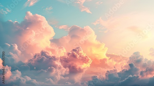 Dreamy Cloudscape at Sunset.