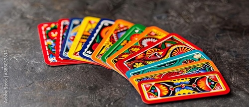 Beautifully detailed Loteria cards arranged in a fan