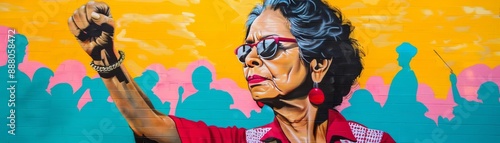Inspirational mural civil rights activist, Hispanic Heritage Month tribute