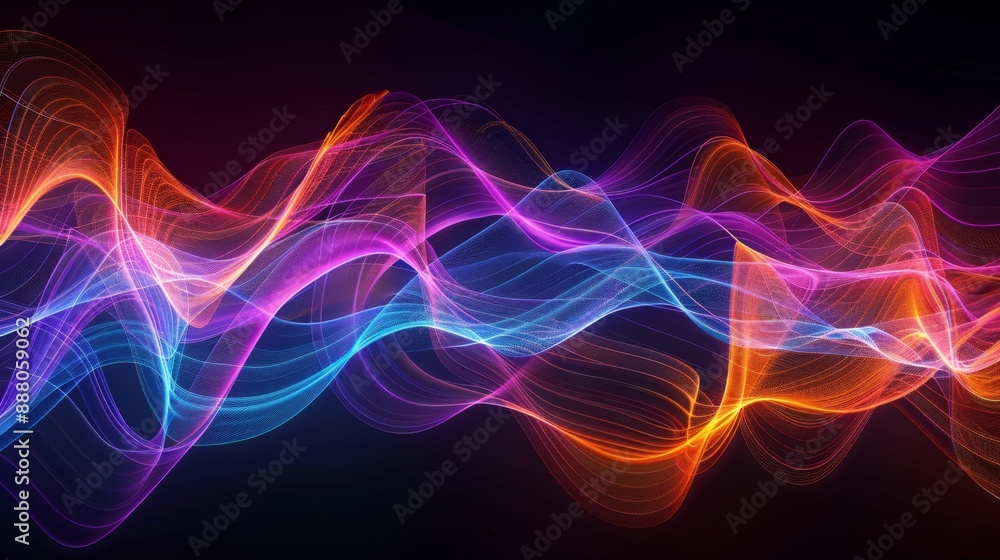 Abstract Colorful Wavy Lines Background. Abstract Colorful Wavy Lines Background.