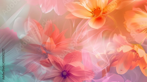 a bunch of flowers with a blurry background