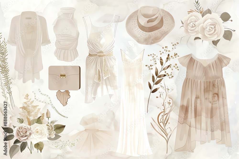 DIY Wedding Invitations Fashion and Accessories Cliparts