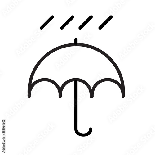 Rain vector icons Rain warning sign. Rainy cloud trendy. icon on white background for web graphic.
