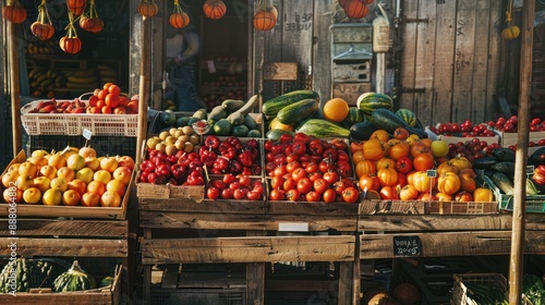 Capture the charm of a local farmers market