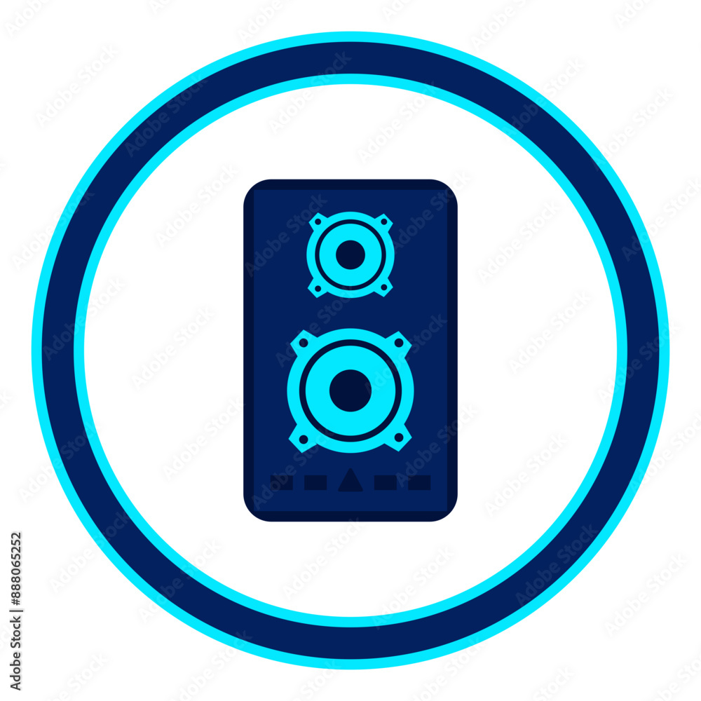 blue loudspeaker speaker logo blue loudspeaker speaker logo