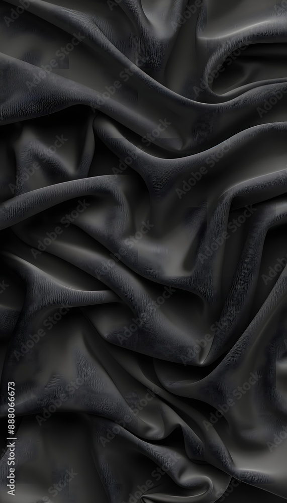 Fototapeta premium Black Silk Abstract Background