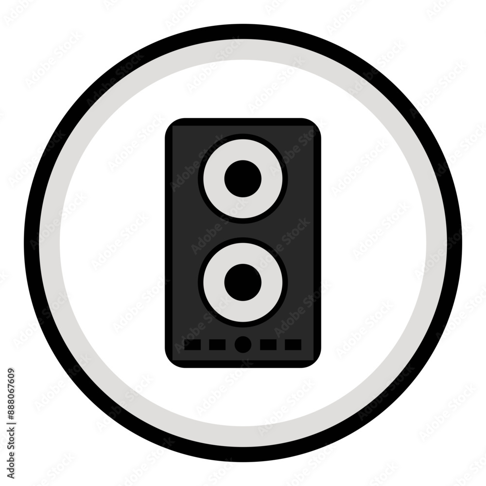 Fototapeta premium black speaker loudspeaker logo