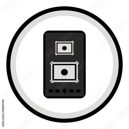 black speaker loudspeaker logo