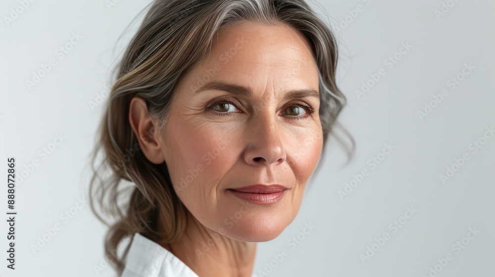 Naklejka premium Beauty and Elegance: Businesswoman Skin Therapy