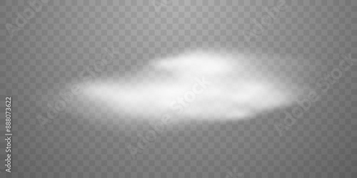 Cloud or fog on transparency grid layer vector stock image