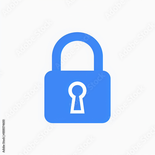 Free Download Blue padlock icon on a white background. - GFXLoad