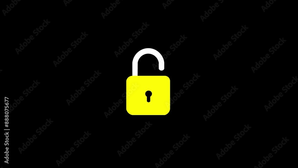 lock icon animation. Motion graphics 4k video motion animation sign. lock icon animation. Motion graphics 4k video motion animation sign.