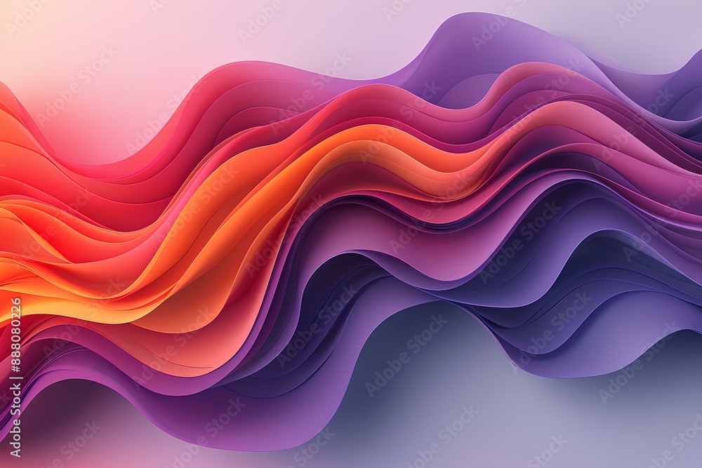 A close up of a wave of colored paper A close up of a wave of colored paper