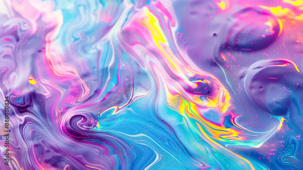 Fototapeta premium abstract iridescent wave shape background.