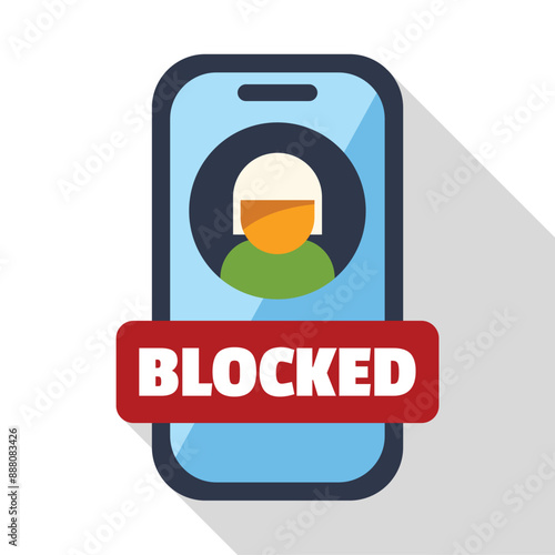 Smartphone is displaying a blocked contact, highlighting the importance of digital security and personal boundaries in modern communication