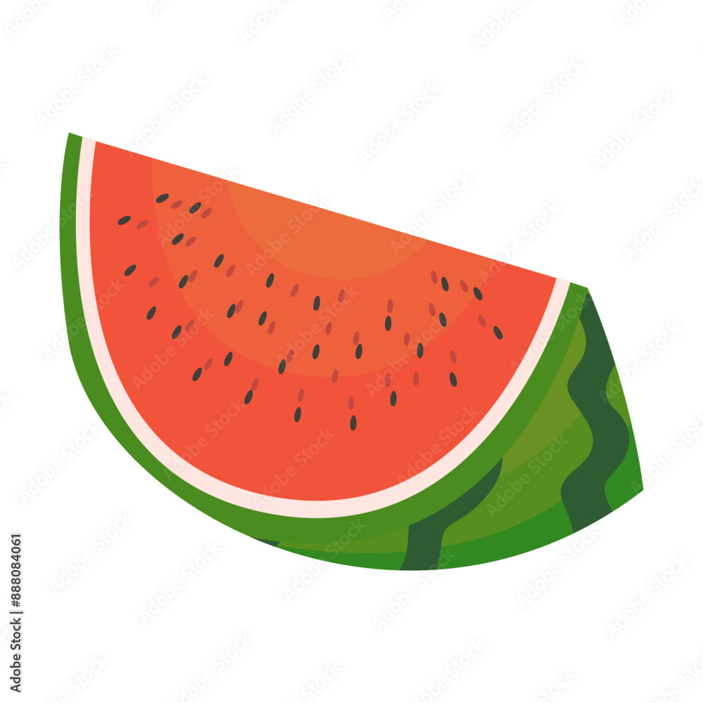 illustration of ripe and sliced watermelon illustration of ripe and sliced watermelon