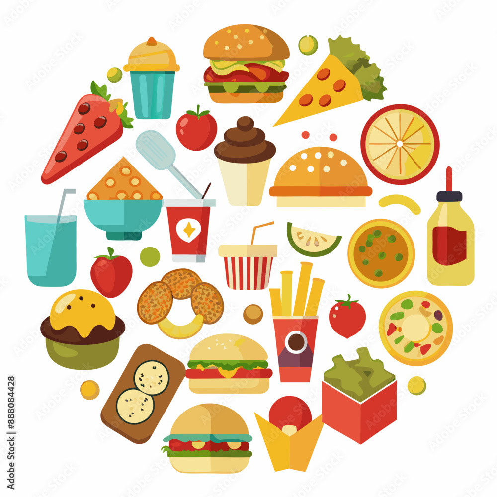 food and drink icons logo vector food and drink icons logo vector