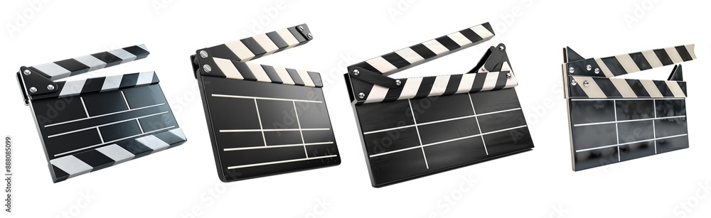 Fototapeta premium Movie clapperboard for film production and scene marking