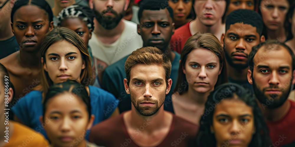E Pluribus Unum: A diverse group of Americans from different ethnic backgrounds, standing together in solidarity. E Pluribus Unum: A diverse group of Americans from different ethnic backgrounds, standing together in solidarity.