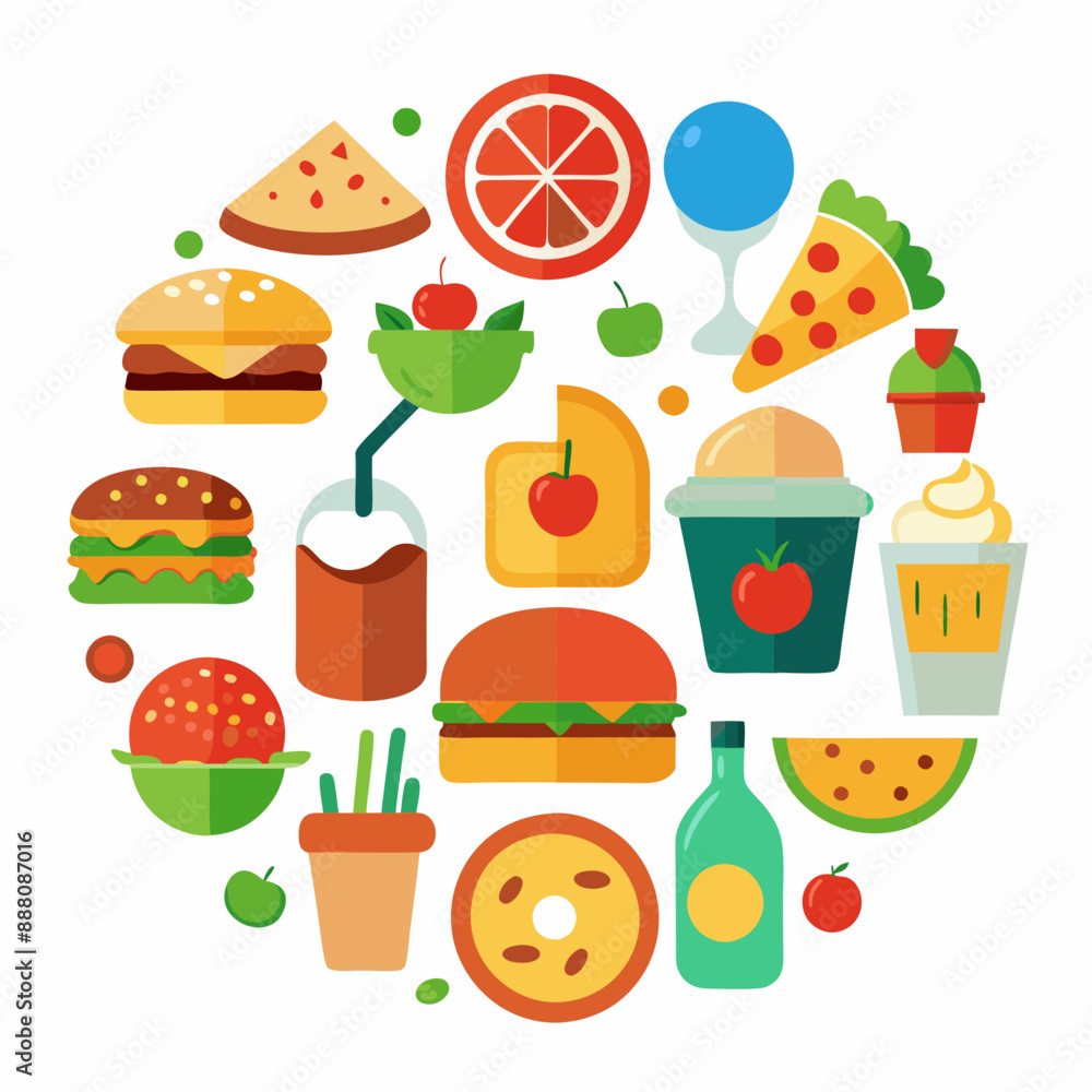 food and drink icons logo vector food and drink icons logo vector