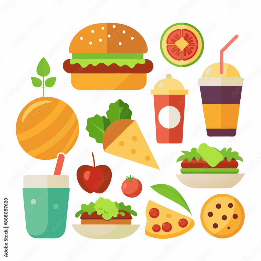 food and drink icons logo vector food and drink icons logo vector