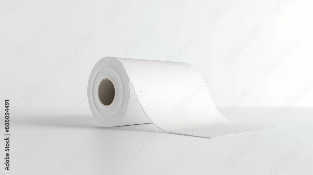Vector realistic toilet paper roll white blank Vector realistic toilet paper roll white blank
