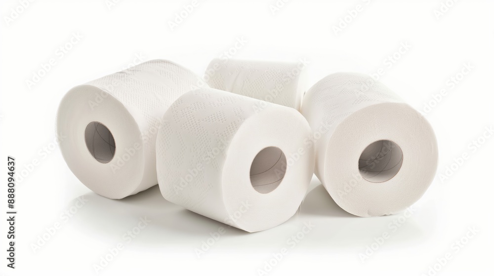 Vector realistic toilet paper roll white blank Vector realistic toilet paper roll white blank