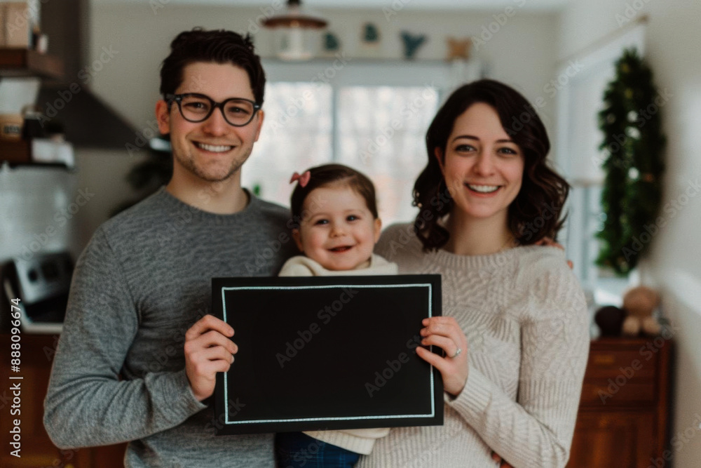A couple holding a letter board that says Baby on the Way in a beautifully decorated nursery A couple holding a letter board that says Baby on the Way in a beautifully decorated nursery
