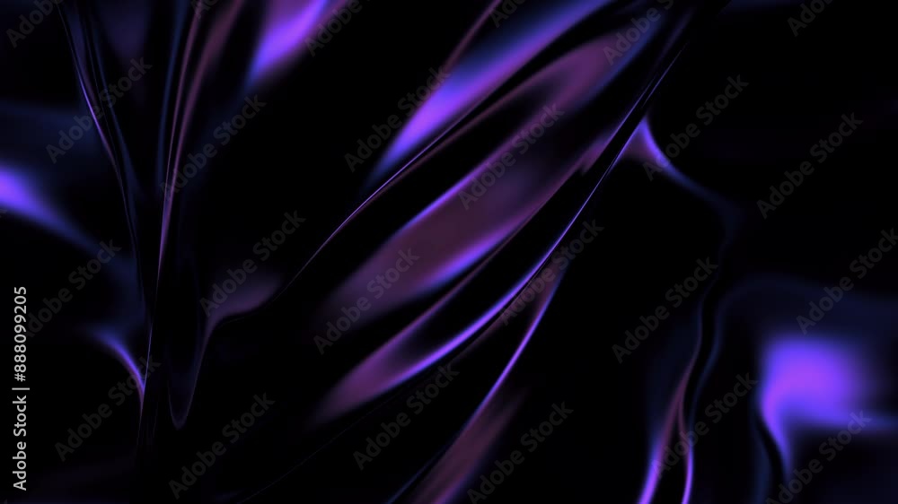 Abstract fluid texture of swirling liquid chrome metal waves with motion light effect. Seamless looping video. 4k psychedelic hypnotic graphics dynamic dark holographic background