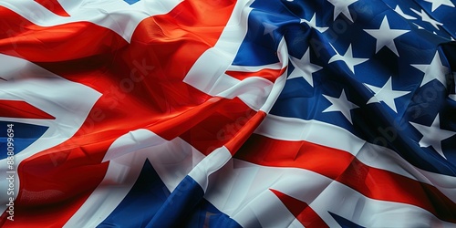 american and British flag