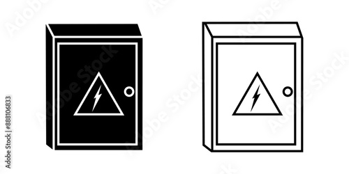 electrical panel box icon on white background