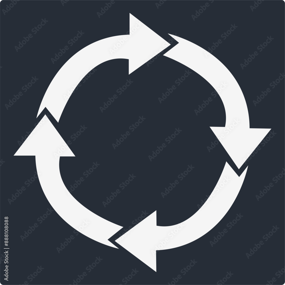 Recycle Icon Vector Illustration Simple Recycle Icon Vector Illustration Simple