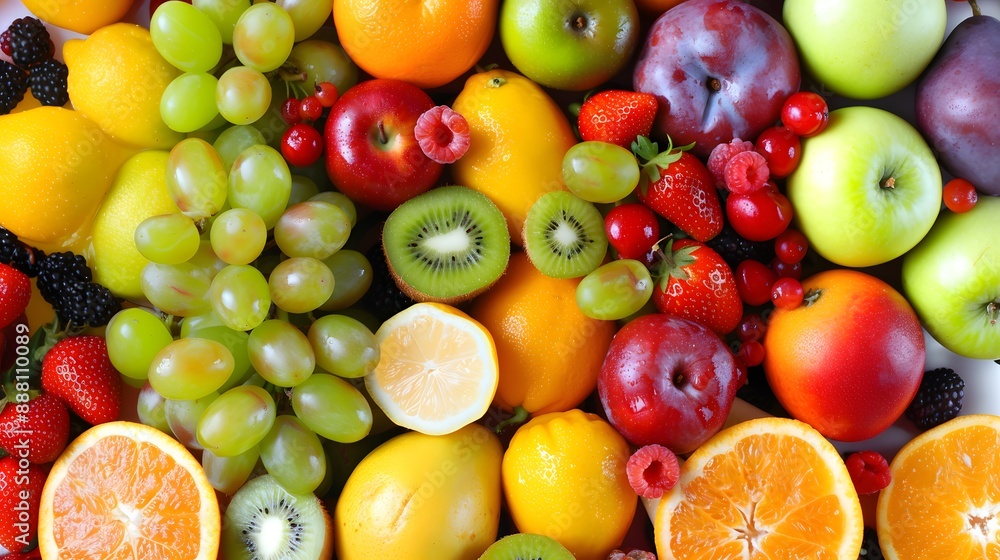 Vibrant Display of Fresh and Juicy Fruits in an Array of Colors Vibrant Display of Fresh and Juicy Fruits in an Array of Colors