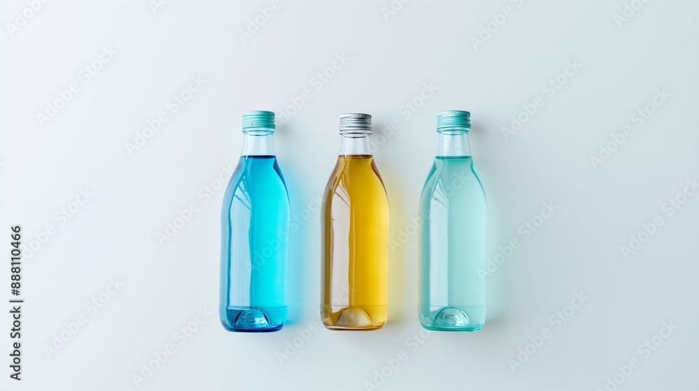 Group of plastic drink water bottles Group of plastic drink water bottles