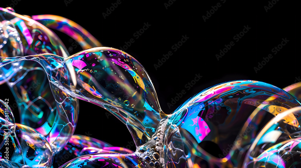 authentic soap bubbles against a deep black background
authentic soap bubbles against a deep black background